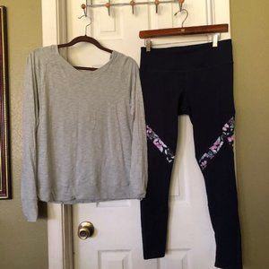 Athletic Bundle-Leggings with top-2 pieces